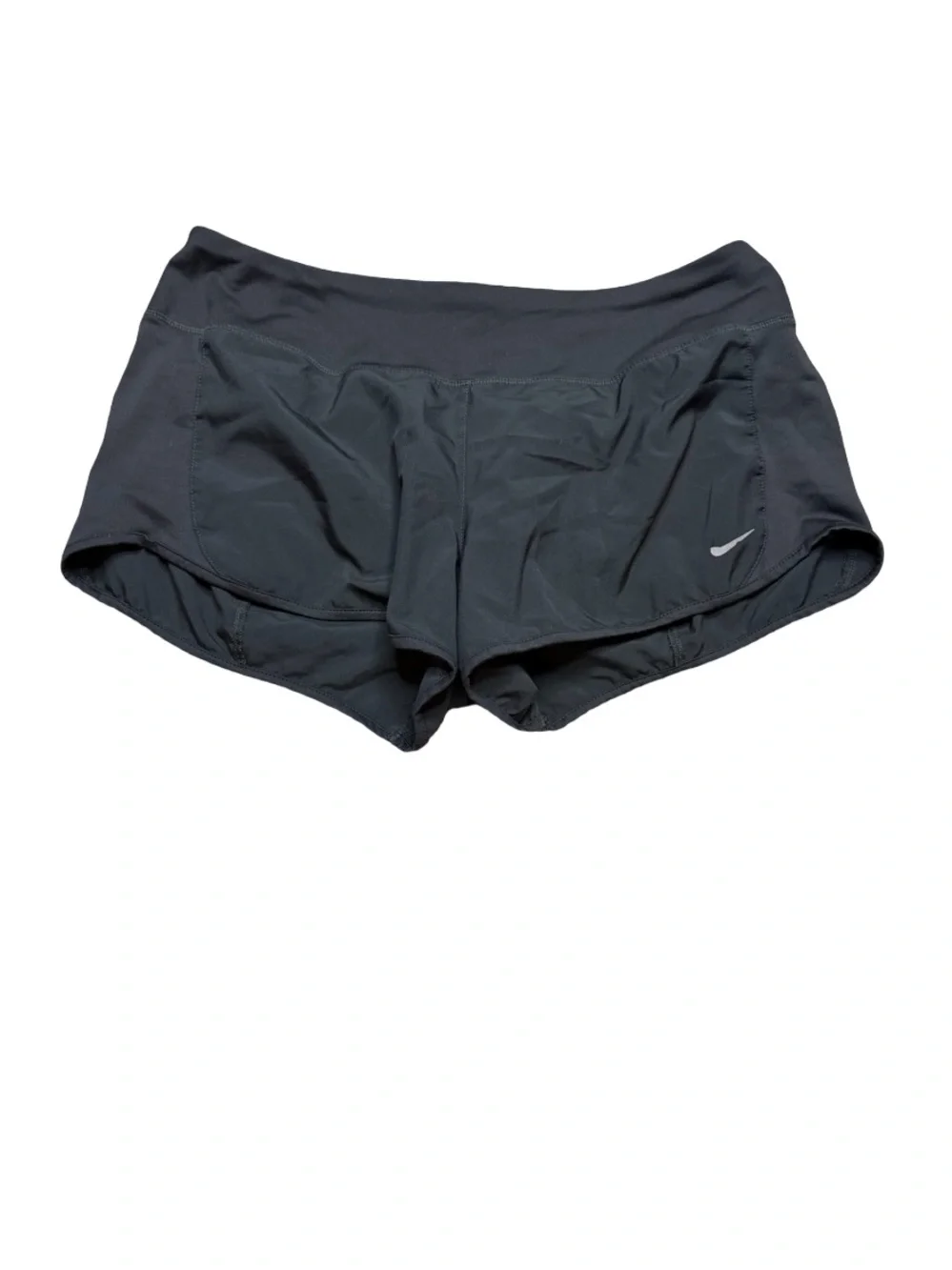🏃 Nike Dri FIT Women’s Large 3” Running Athletic Shorts Lightweight Charcoal 🏃